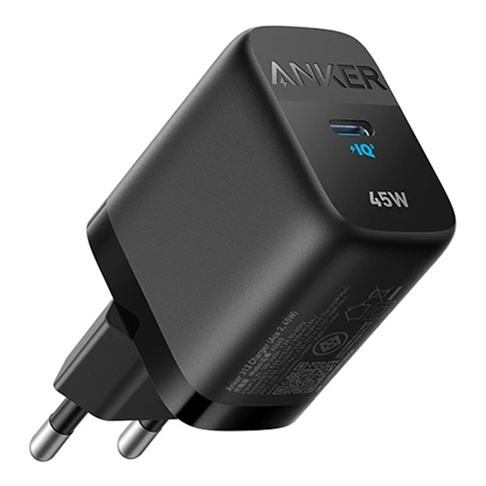 CHARGER (ที่ชาร์จ) ANKER 313 SUPER FAST CHARGE 45W (A2643E11) (BLACK)