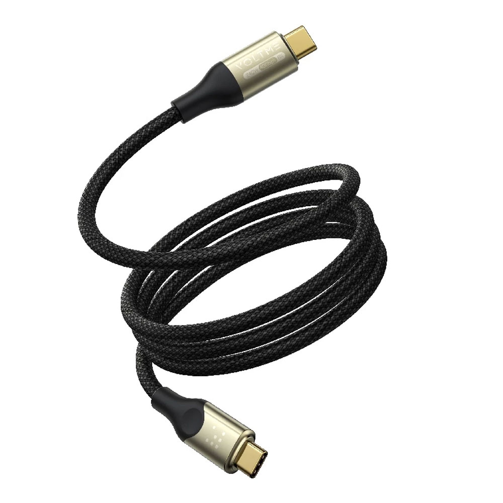 CHARGER CABLE (สายชาร์จ) VOLTME UTRON USB-C TO USB-C 240W 1.2M - BLACK (C2198)