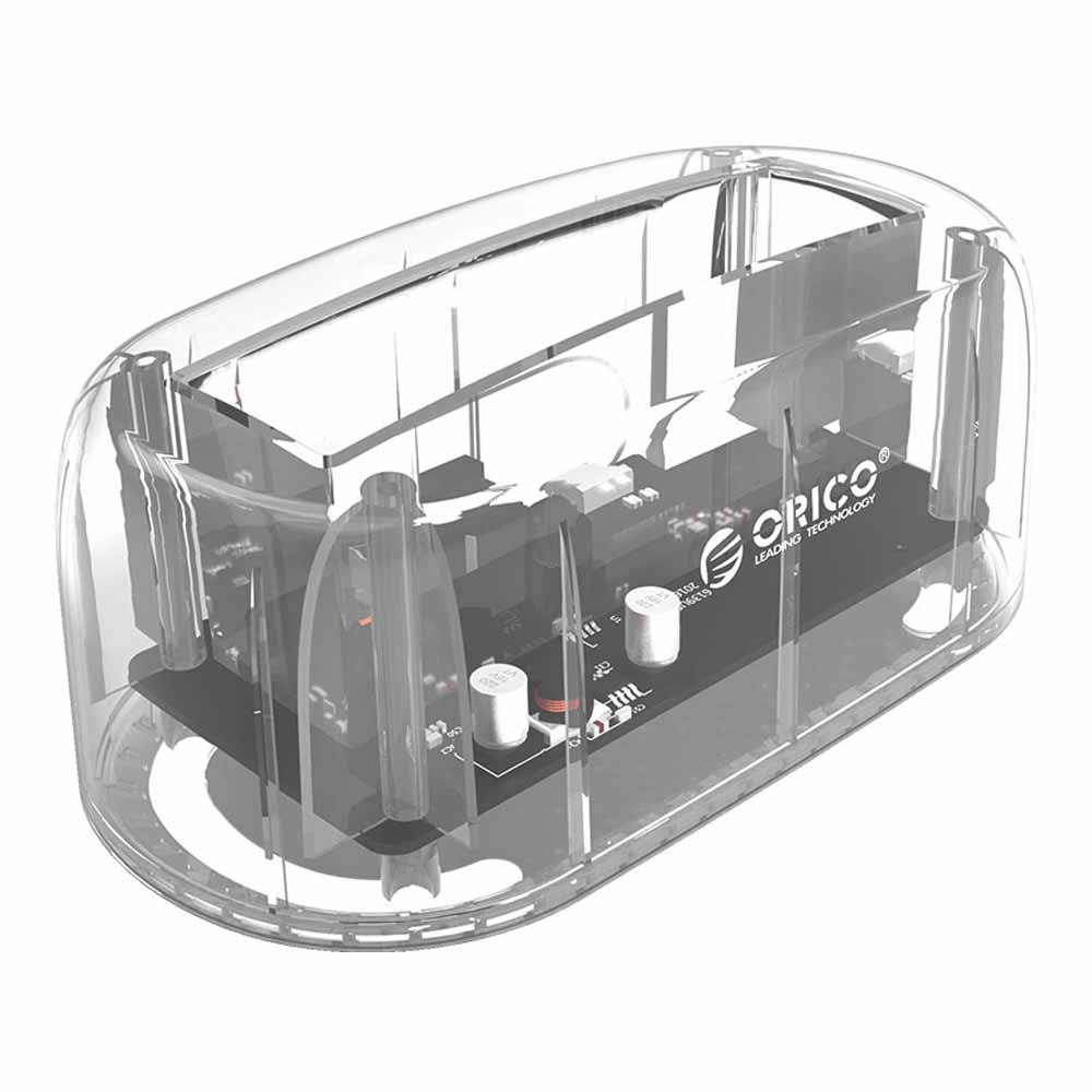 HDD DOCKING STATION (อุปกรณ์เชื่อมต่อฮาร์ดดิสก์) ORICO 6139U3 US-CR-BP - 3.5 INCH TRANSPARENT USB3.0 HARD DRIVE DOCK