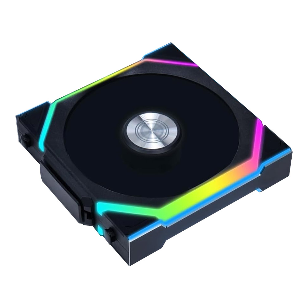 CASE FAN (พัดลมเคส) LIAN LI UNI FAN SL WIRELESS 120 REVERSE BLADE (BLACK) (SINGLE PACK)