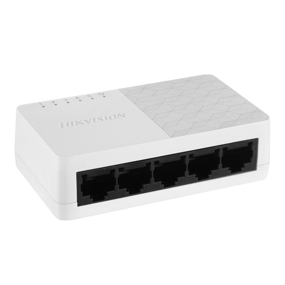 SWITCH (สวิตซ์) HIKVISION SWITCH HUB 5 PORT FAST ETHERNET PLASTIC SWITCH (DS-3E0505D-O)