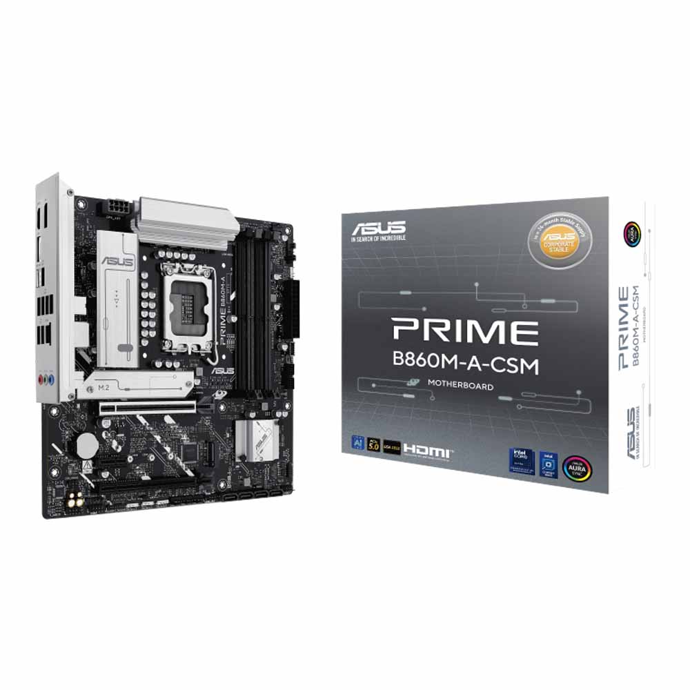MAINBOARD (เมนบอร์ด) ASUS PRIME B860M-A-CSM - INTEL SOCKET 1851 DDR5 MICRO-ATX