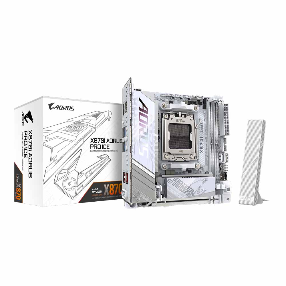 MAINBOARD (เมนบอร์ด) GIGABYTE X870I AORUS PRO ICE (REV. 1.1) - AMD SOCKET AM5 DDR5 MINI-ITX