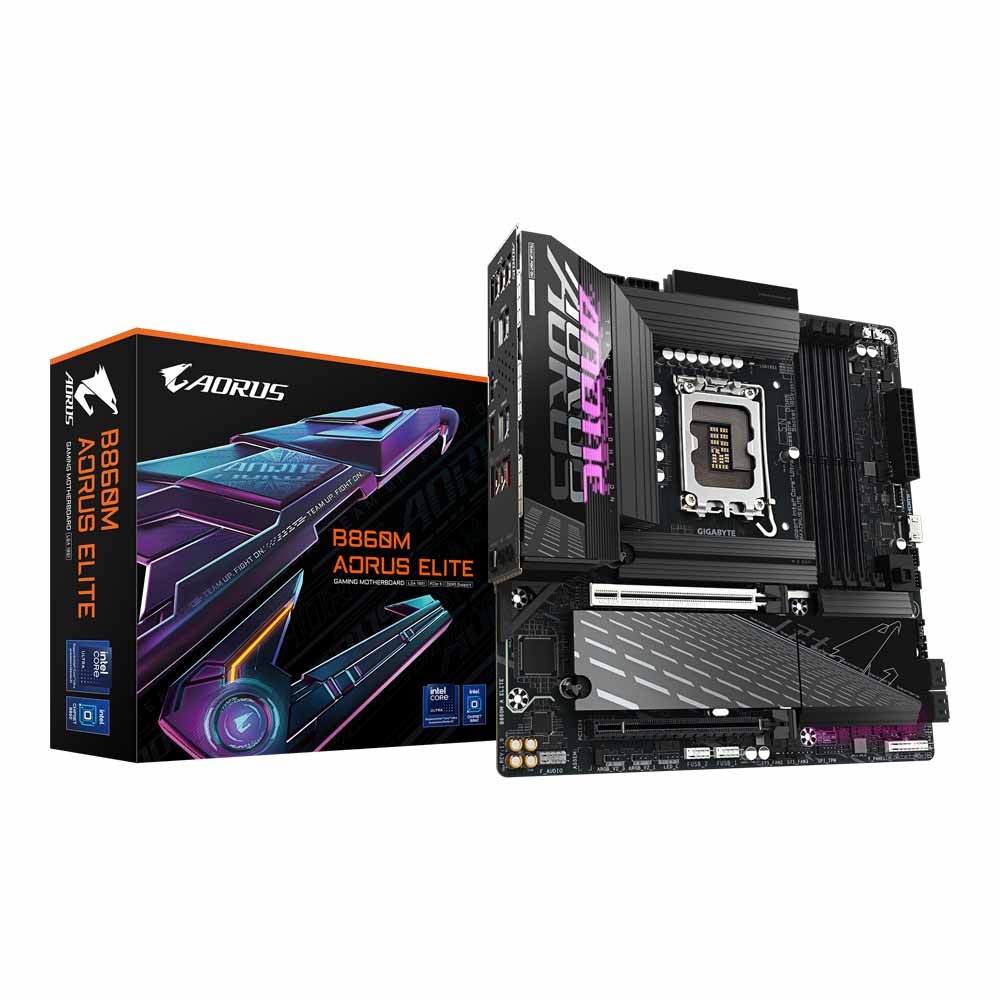 MAINBOARD (เมนบอร์ด) GIGABYTE B860M AORUS ELITE (REV. 1.0) - INTEL SOCKET 1851 DDR5 MICRO-ATX