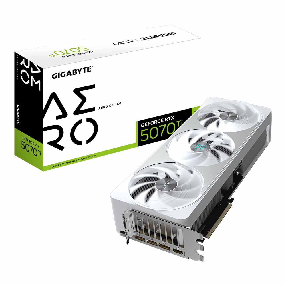 VGA (การ์ดแสดงผล) GIGABYTE GEFORCE RTX 5070 TI AERO OC 16G - 16GB GDDR7