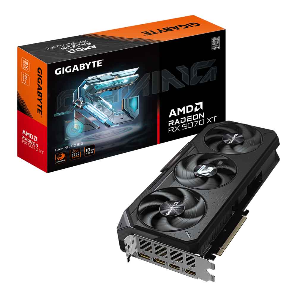 VGA (การ์ดแสดงผล) GIGABYTE RADEON RX 9070 XT GAMING OC 16G - 16GB GDDR6 (GV-R9070XTGAMING OC-16GD)