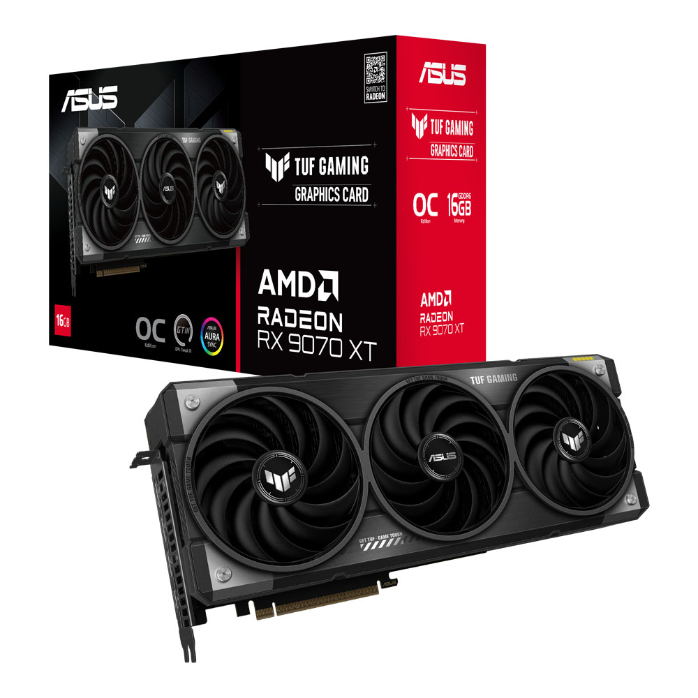VGA (การ์ดแสดงผล) ASUS TUF GAMING RADEON RX 9070 XT OC EDITION 16GB GDDR6 (TUF-RX9070XT-O16G-GAMING)