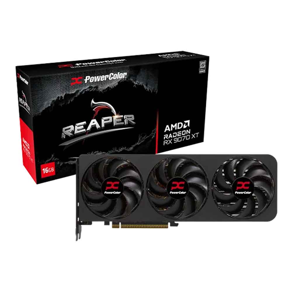 VGA (การ์ดแสดงผล) POWERCOLOR REAPER AMD RADEON RX 9070 XT 16GB GDDR6 (RX9070XT 16G-A)