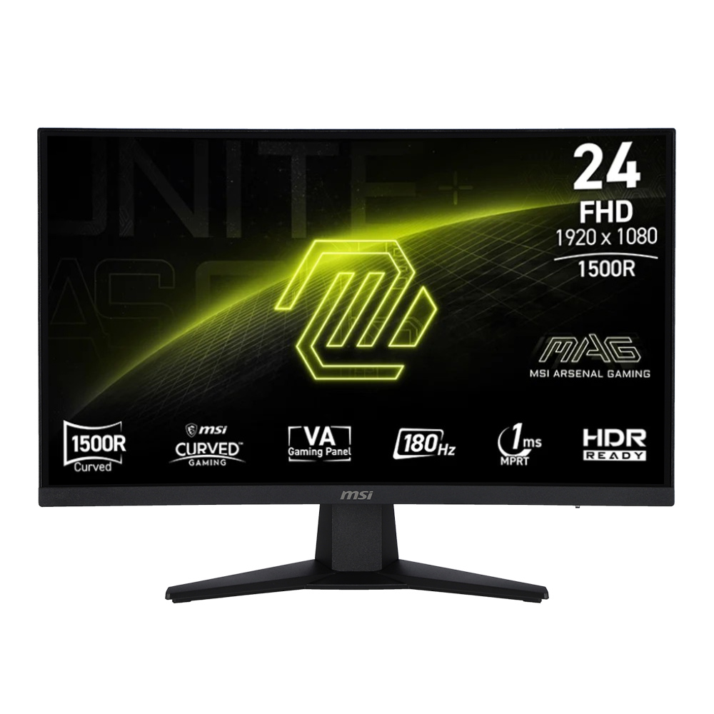 Monitor (จอมอนิเตอร์) MSI MAG 244C - 23.6 Inch VA FHD 180Hz Adaptive Sync Curved