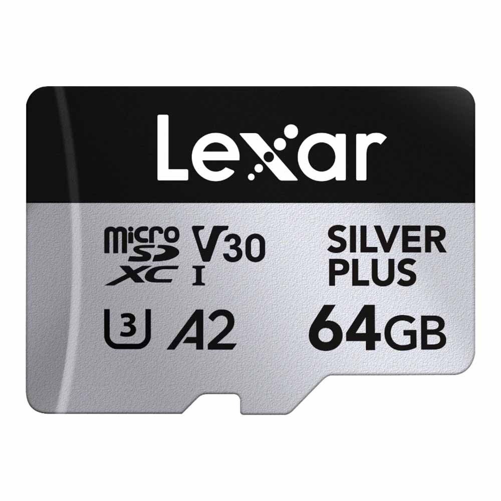 64 GB MICRO SD CARD (ไมโครเอสดีการ์ด) LEXAR PROFESSIONAL SILVER PLUS (LMSSIPL064G)