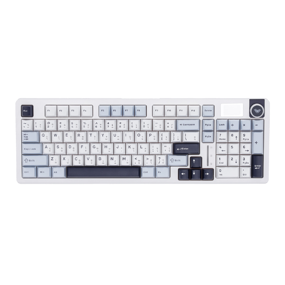 WIRELESS KEYBOARD (คีย์บอร์ดไร้สาย) AULA S98 PRO NIMBUS SWITCH RGB EN/TH - BLUE-WHITE-BLACK PURPLE