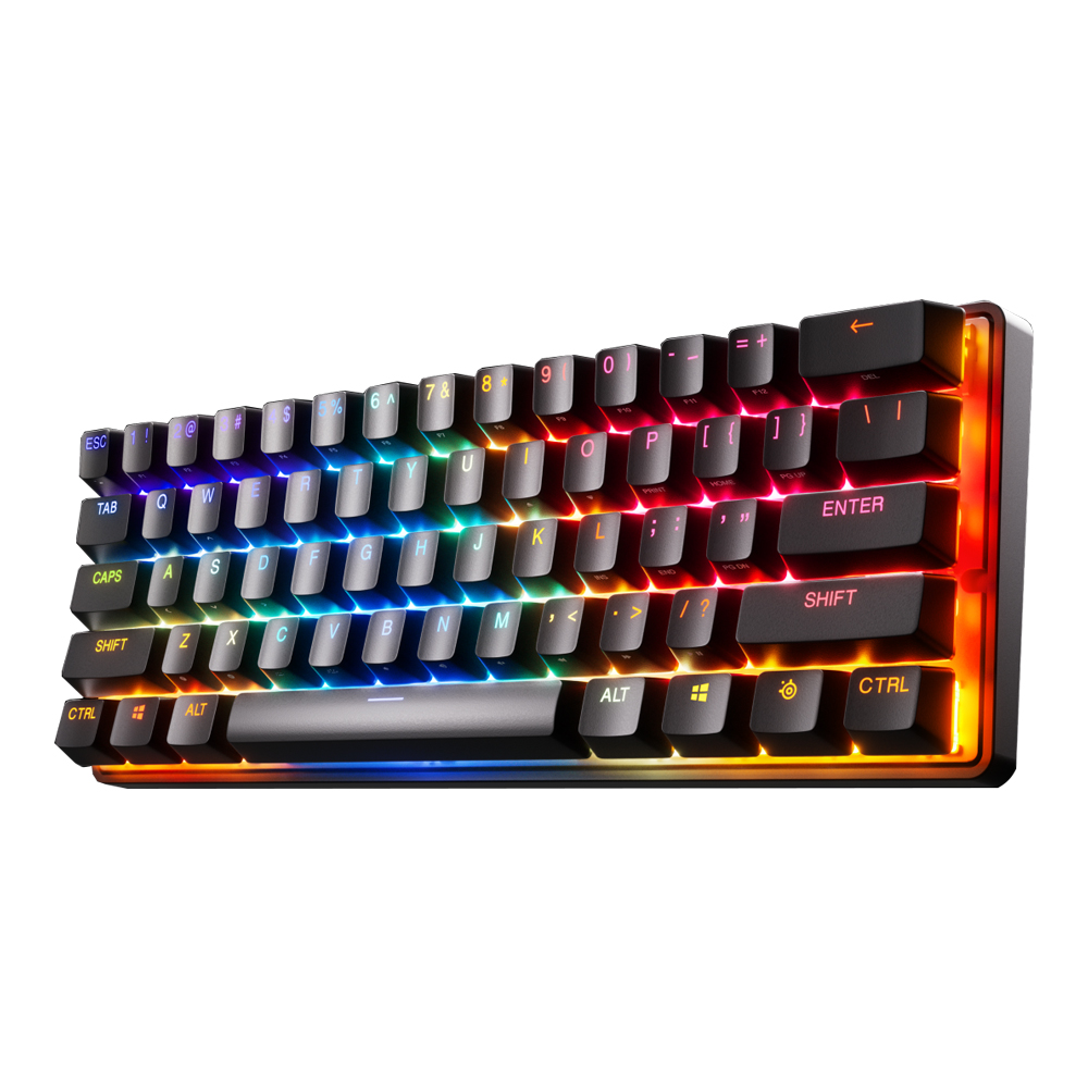 WIRELESS KEYBOARD (คีย์บอร์ดไร้สาย) STEELSERIES APEX PRO MINI OMNIPOINT SWITCH RGB EN - BLACK