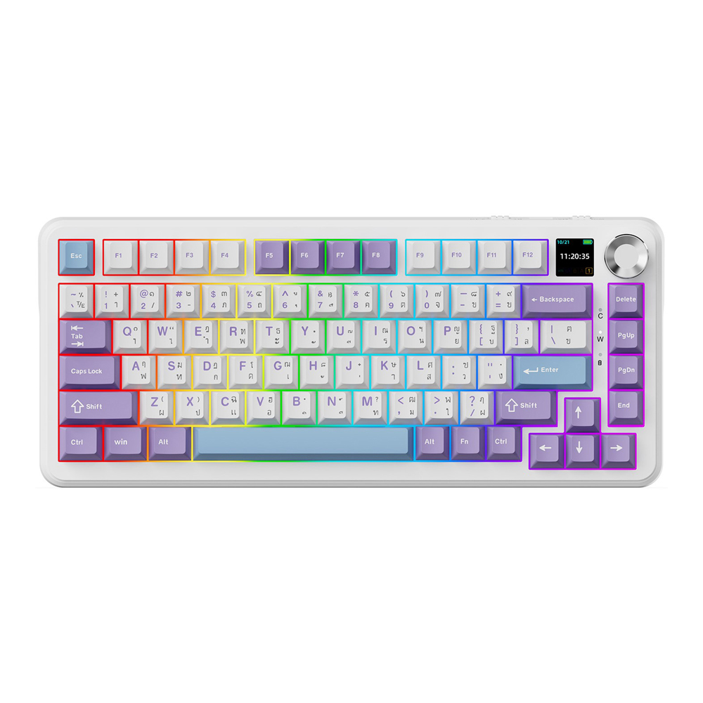 KEYBOARD (คีย์บอร์ด) AJAZZ AK820 MAX MAILA SWITCH RGB EN/TH - MOUNTAIN MIST