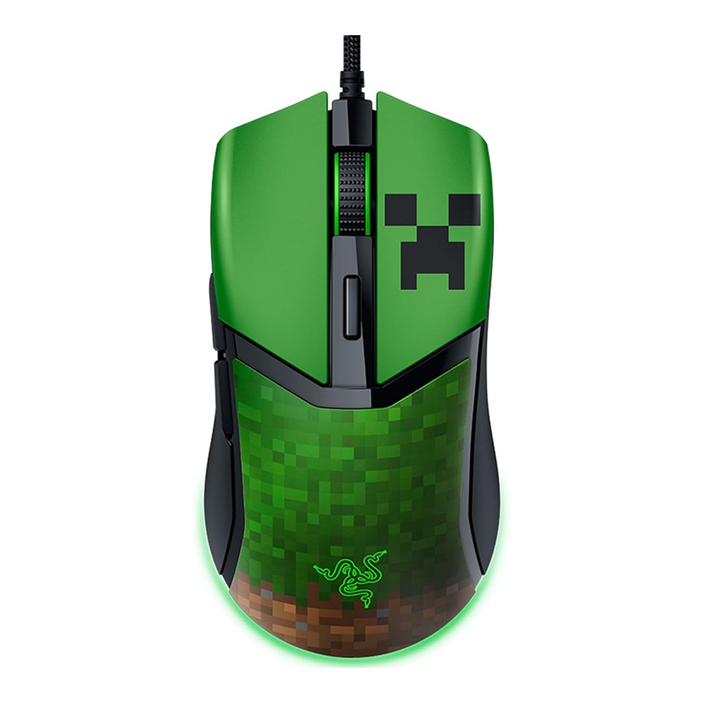 MOUSE (เมาส์) RAZER COBRA MINECRAFT EDITION - GREEN-BLACK