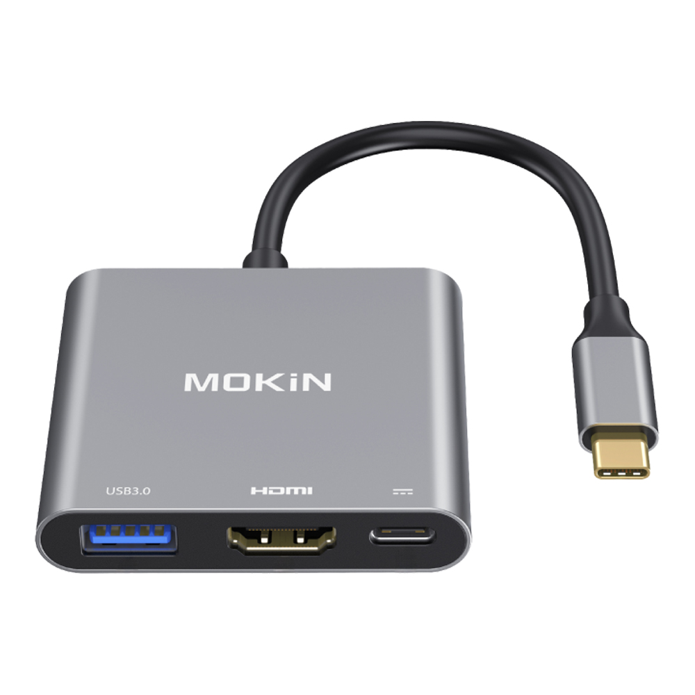 USB-C HUB (ยูเอสบีซีฮับ) MOKIN 3 IN 1 USB C MULTIPORT HUB (MOUC1901)