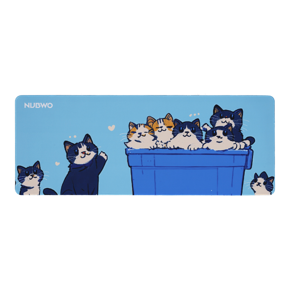 MOUSE PAD (เมาส์แพด) NUBWO NP643 SIZE XL - KITTY FAMILY