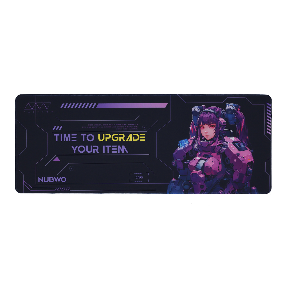 MOUSE PAD (เมาส์แพด) NUBWO NP643 SIZE XL - VIOLET CYBORG