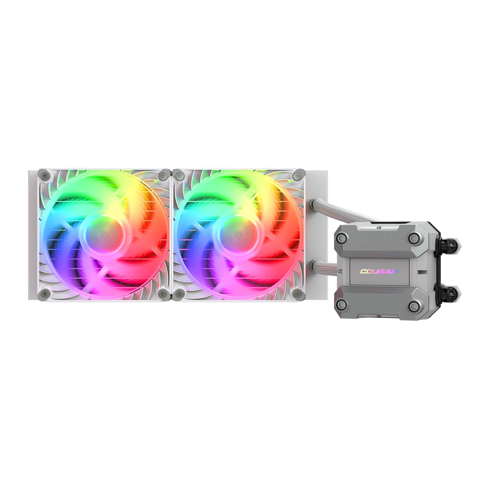 CPU LIQUID COOLER (ระบบระบายความร้อนด้วยน้ำ) COUGAR POSEIDON ULTRA ARGB 240 - WHITE