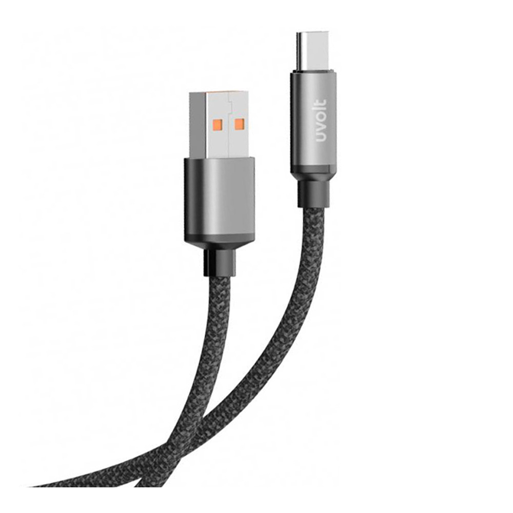 CHARGER CABLE (สายชาร์จ) UVOLT WC-101C TYPE C 3.0A FASTCHARGE - GREY