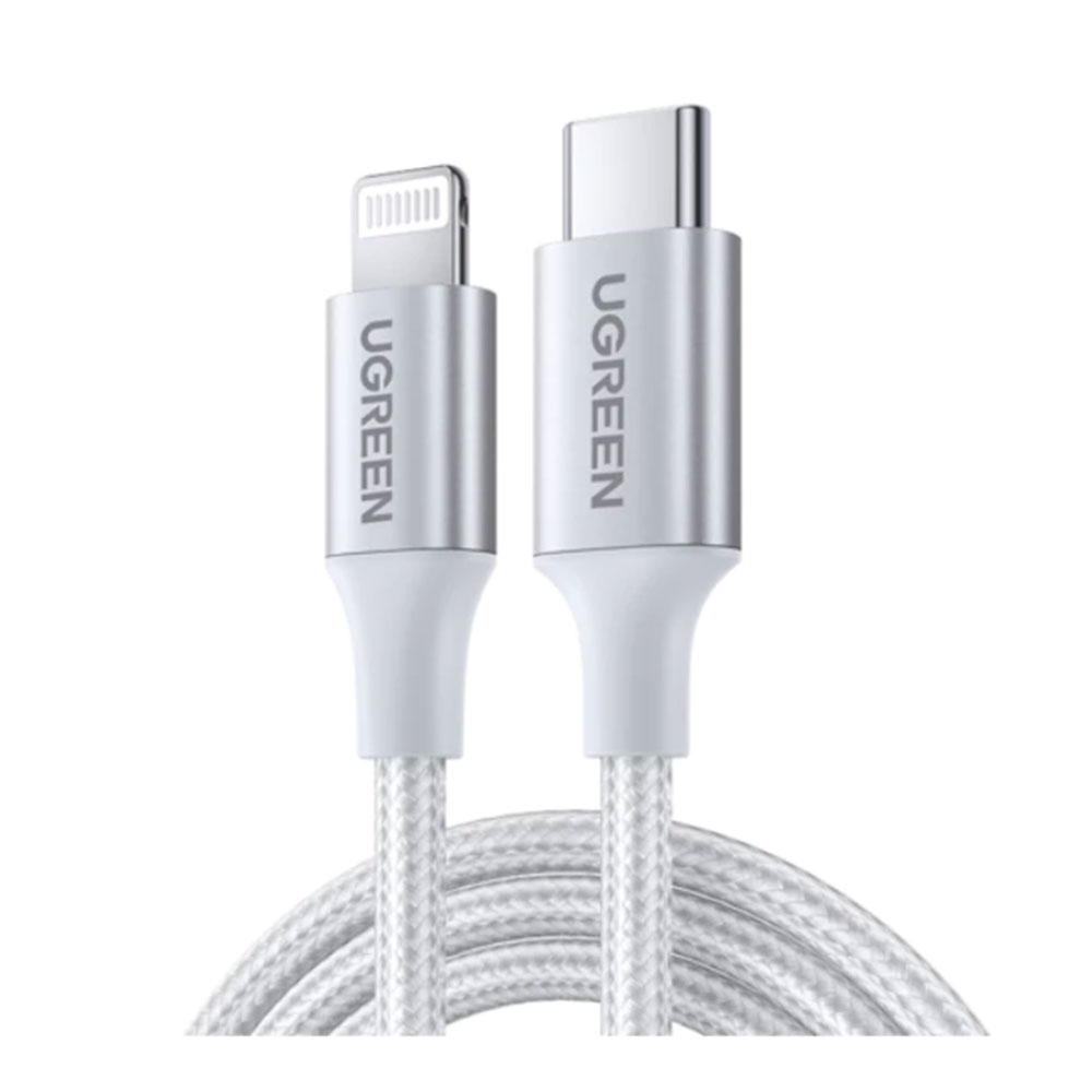 CHARGER CABLE (สายชาร์จ) UGREEN US304 USB-C TO LIGHTNING 1M - SILVER (70523)