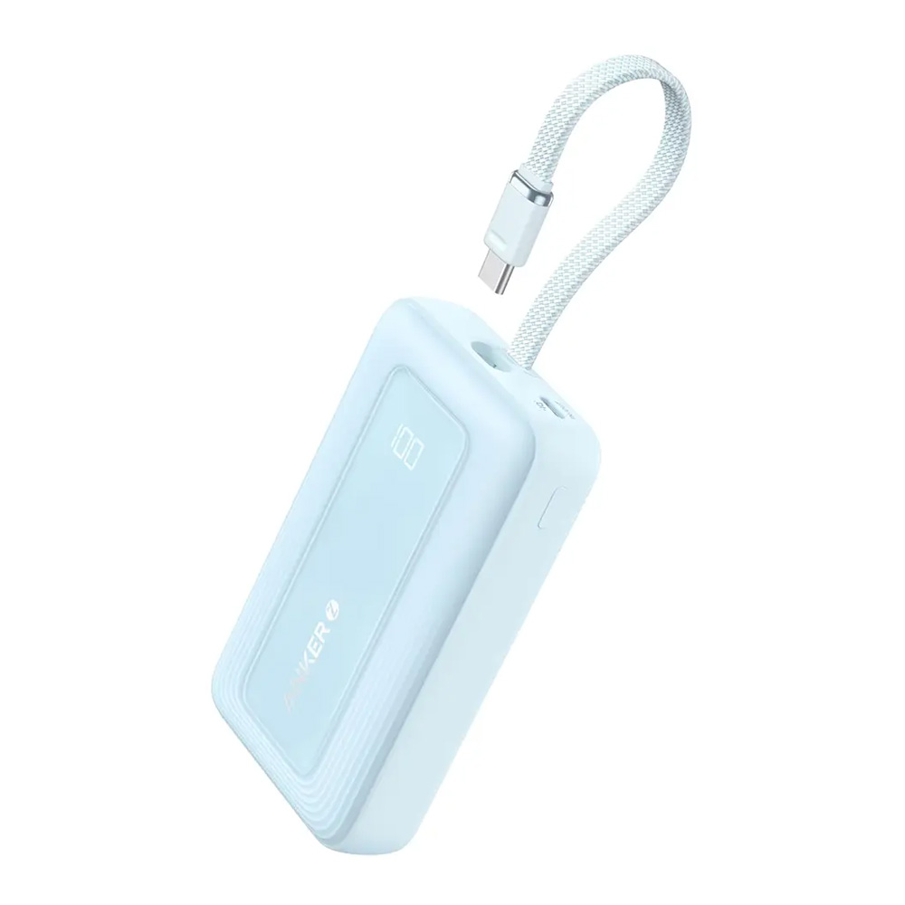 POWER BANK (พาวเวอร์แบงค์) ANKER ZOLO 20000mAh 30W BUILT-IN USB-C - BLUE (A1689H31)