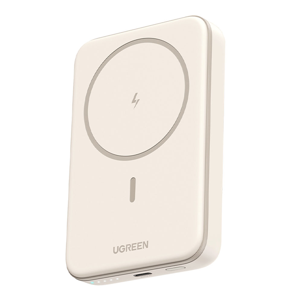 POWER BANK (พาวเวอร์แบงค์) UGREEN PB561 MAGNETIC WIRELESS 10000 mAh - WHITE (25208)