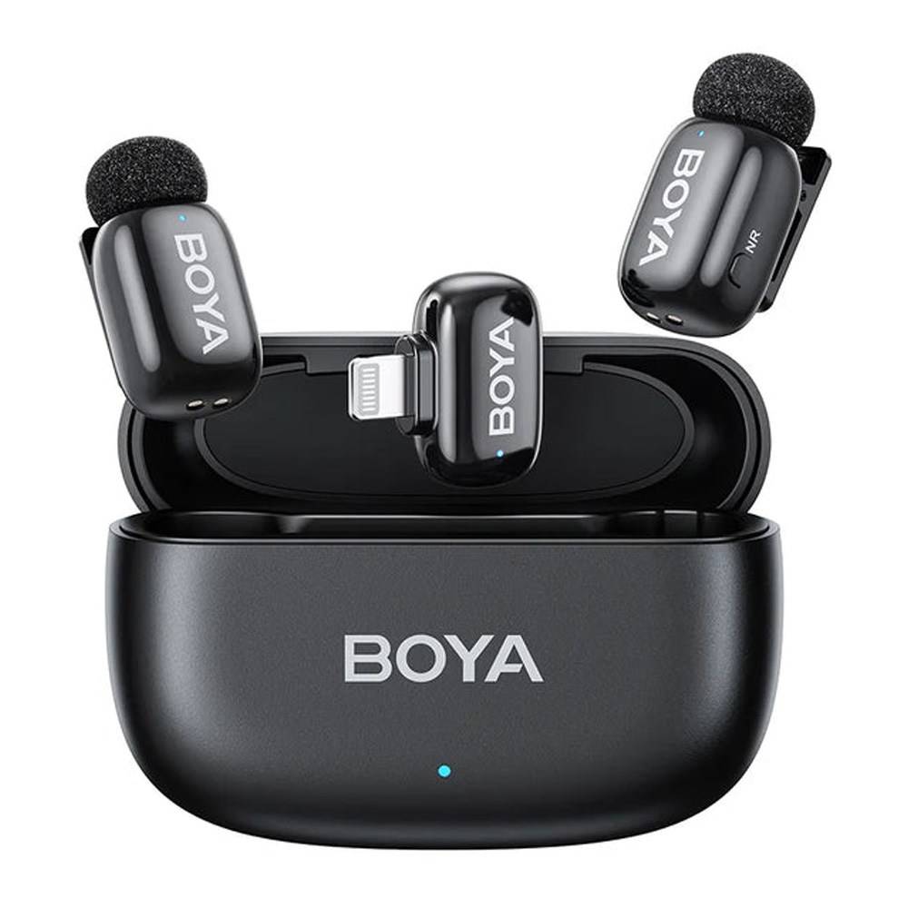 WIRELESS MICROPHONE (ไมโครโฟนไร้สาย) BOYA MINI - 2 MIC + LIGHTNING RECEIVER BLACK MINI-15