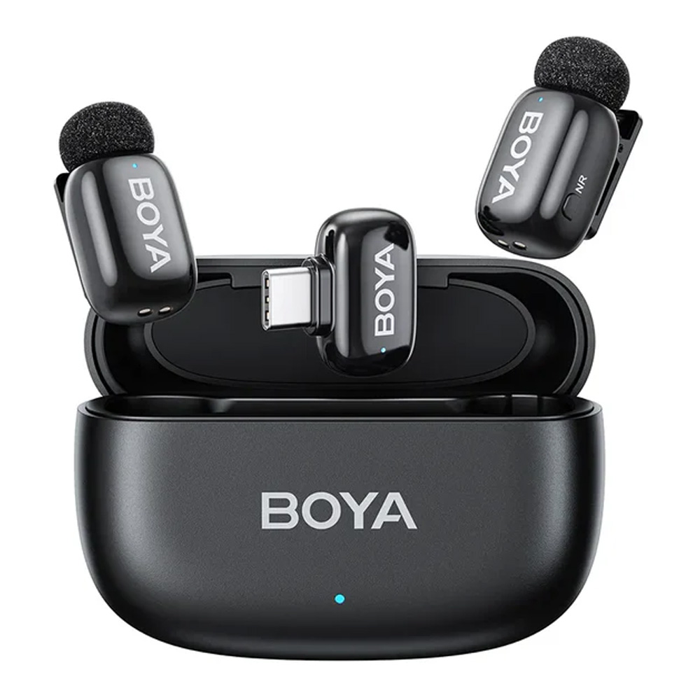 WIRELESS MICROPHONE (ไมโครโฟนไร้สาย) BOYA MINI - 2 MIC + USB-C RECEIVER BLACK MINI-14