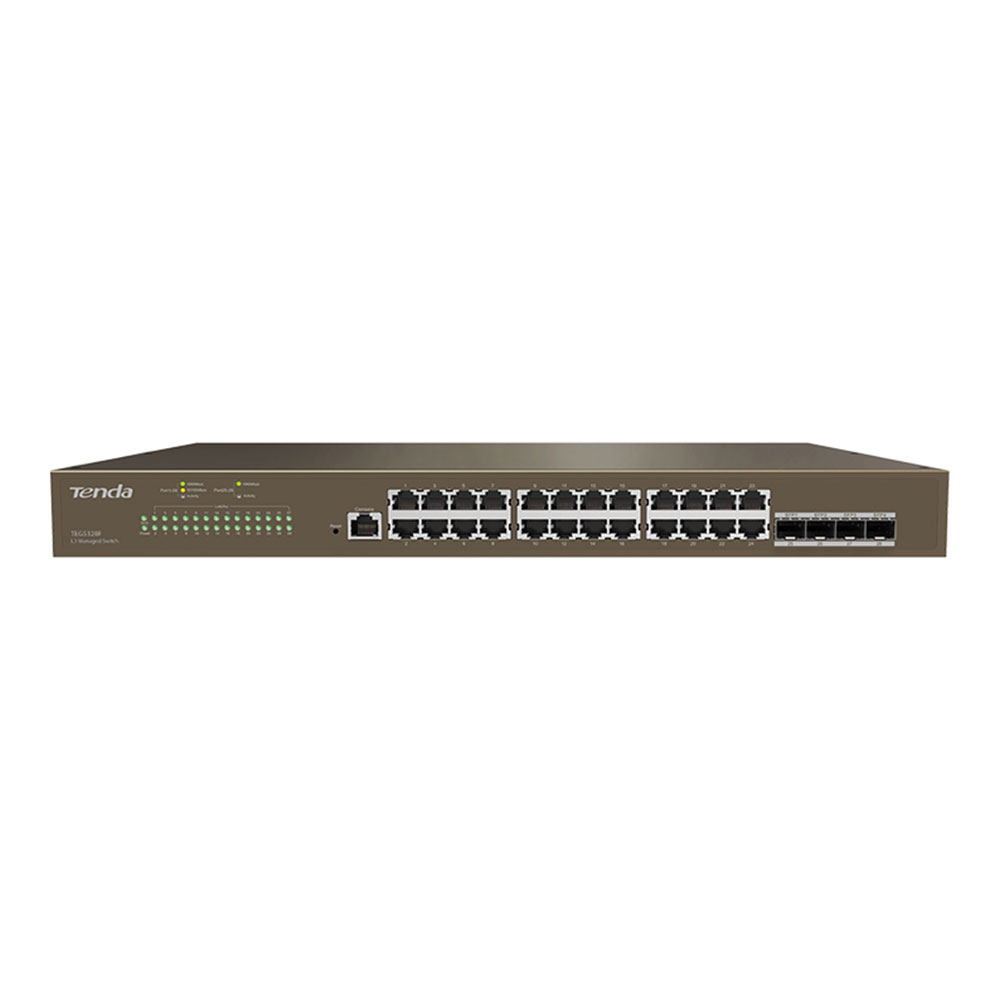 SWITCH (สวิตซ์) TENDA TEG5328F L3 MANAGED 24 PORTS
