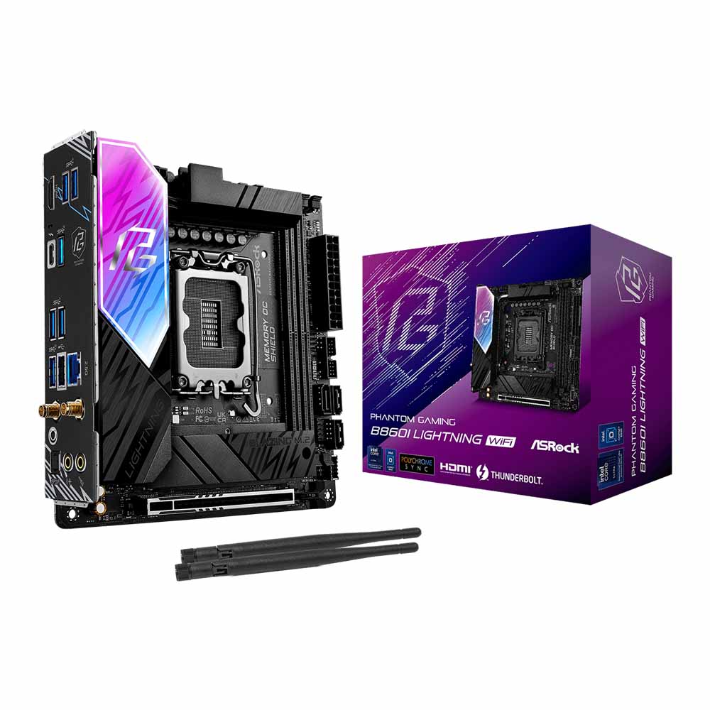 MAINBOARD (เมนบอร์ด) ASROCK B860I LIGHTNING WIFI - INTEL SOCKET 1851 DDR5 MINI-ITX