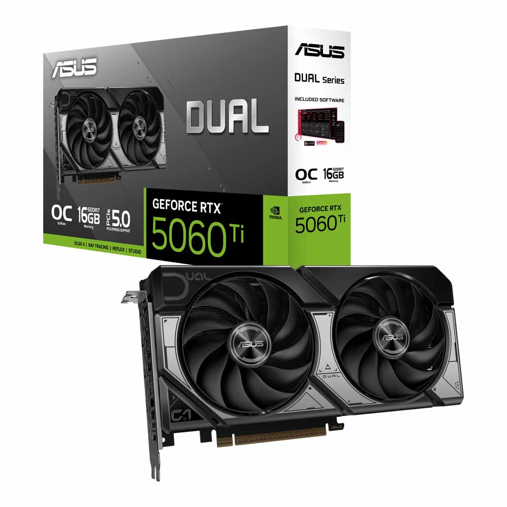 Asus Dual GeForce RTX 5060 Ti 16GB GDDR7 OC Edition