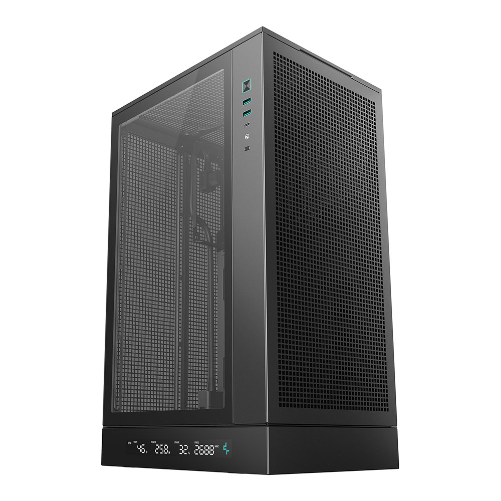 CASE (เคส) DEEPCOOL CH270 DIGITAL - BLACK MICRO-ATX