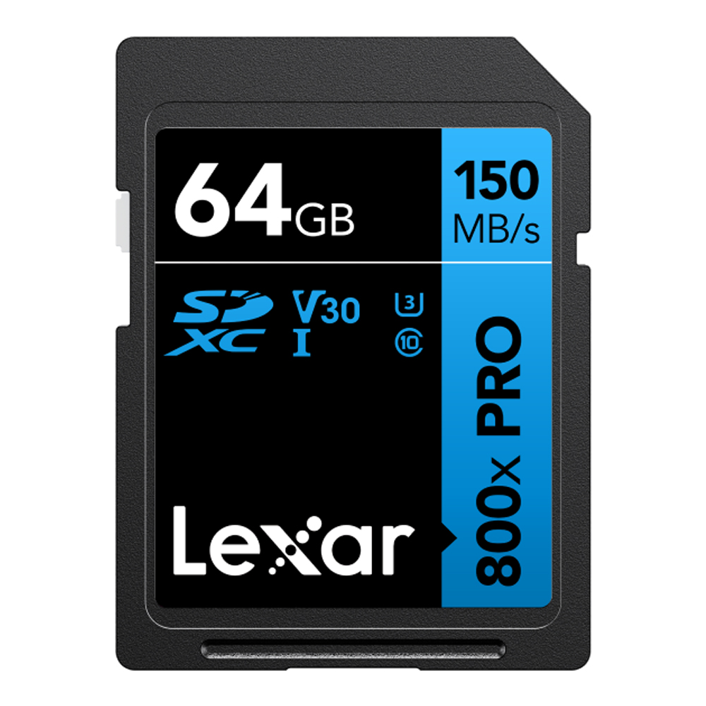 64 GB SD CARD (เอสดีการ์ด) LEXAR HIGH-PERFORMANCE 800X PRO (LSD0800P064G)