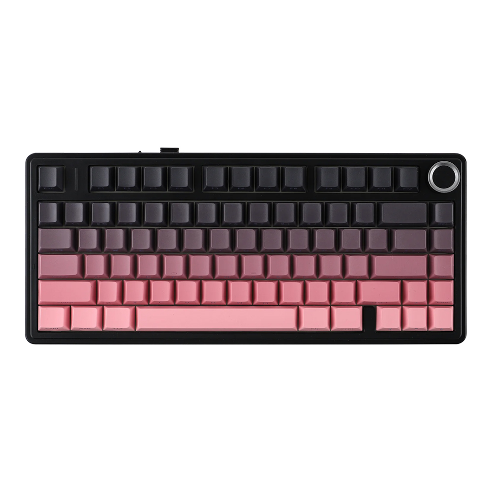 WIRELESS KEYBOARD (คีย์บอร์ดไร้สาย) AULA F75 GREEN SWITCH RGB EN - GRADIENT PINK
