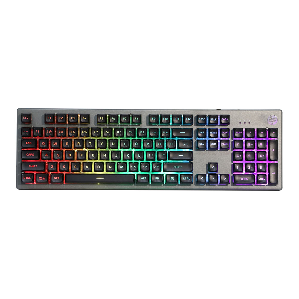 KEYBOARD (คีย์บอร์ด) HP K500F MEMBRANE SWITCH RGB EN/TH - BLACK