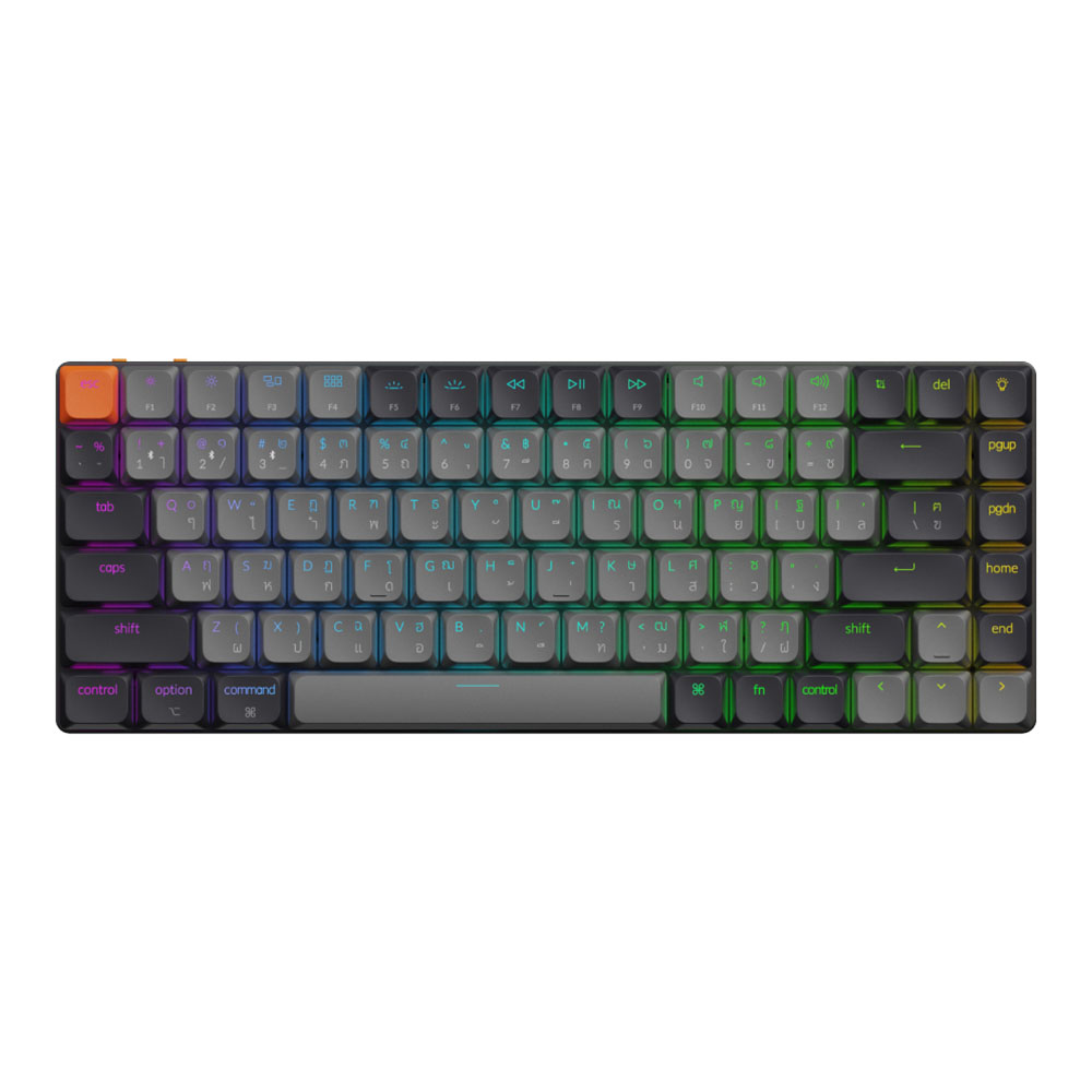 WIRELESS KEYBOARD (คีย์บอร์ดไร้สาย) KEYCHRON K3X RED SWITCH RGB EN/TH - BLACK (K3X-H1-TH)