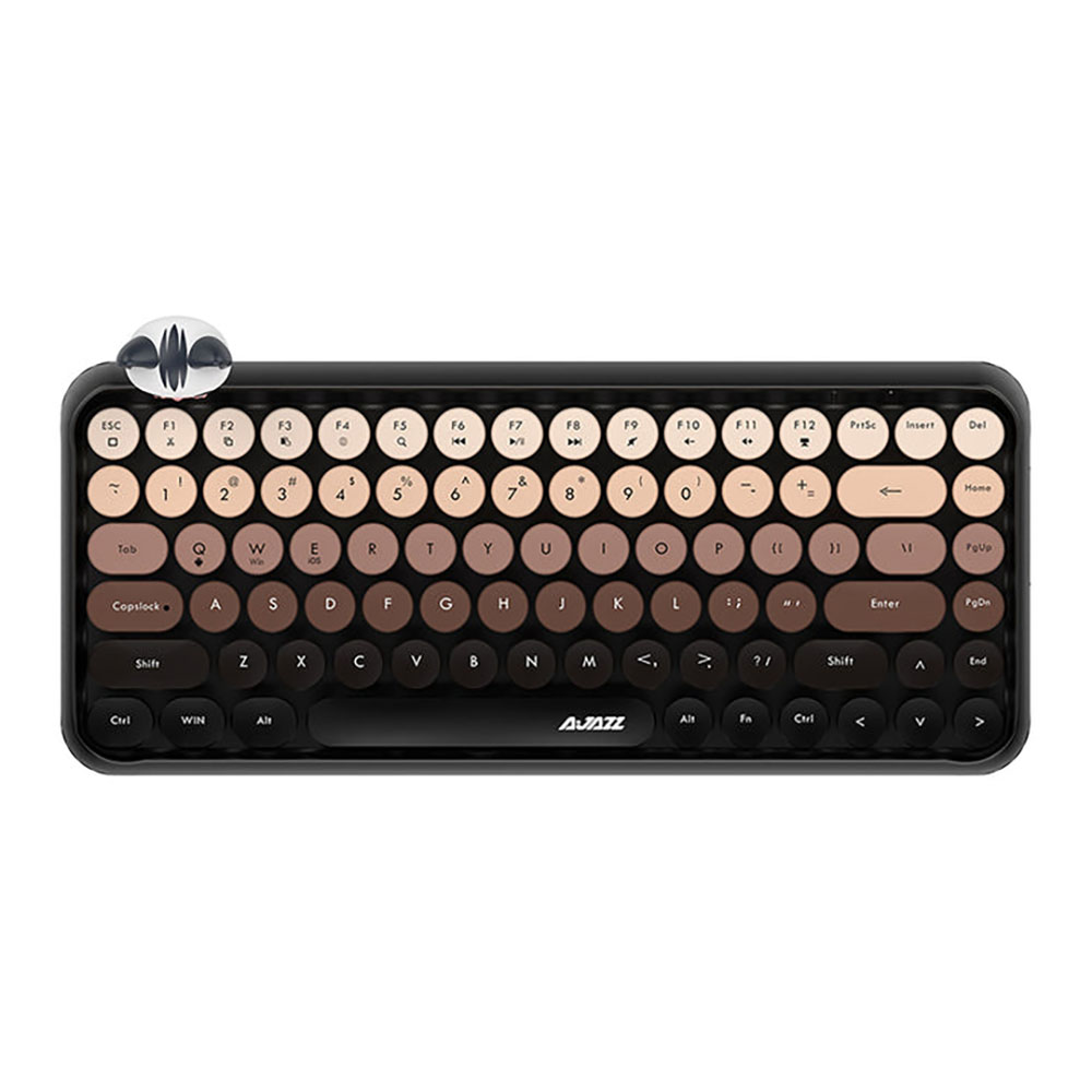 WIRELESS KEYBOARD (คีย์บอร์ดไร้สาย) AJAZZ 308I RUBBER DOME NON-BACKLIT EN/TH - BEAN PASTE