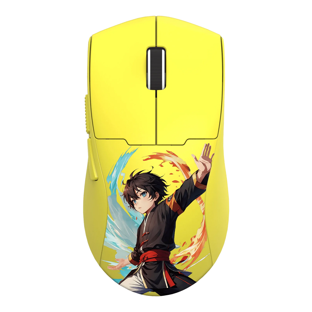 WIRELESS MOUSE (เมาส์ไร้สาย) REDRAGON K1NG MAX M918 PRO - YELLOW