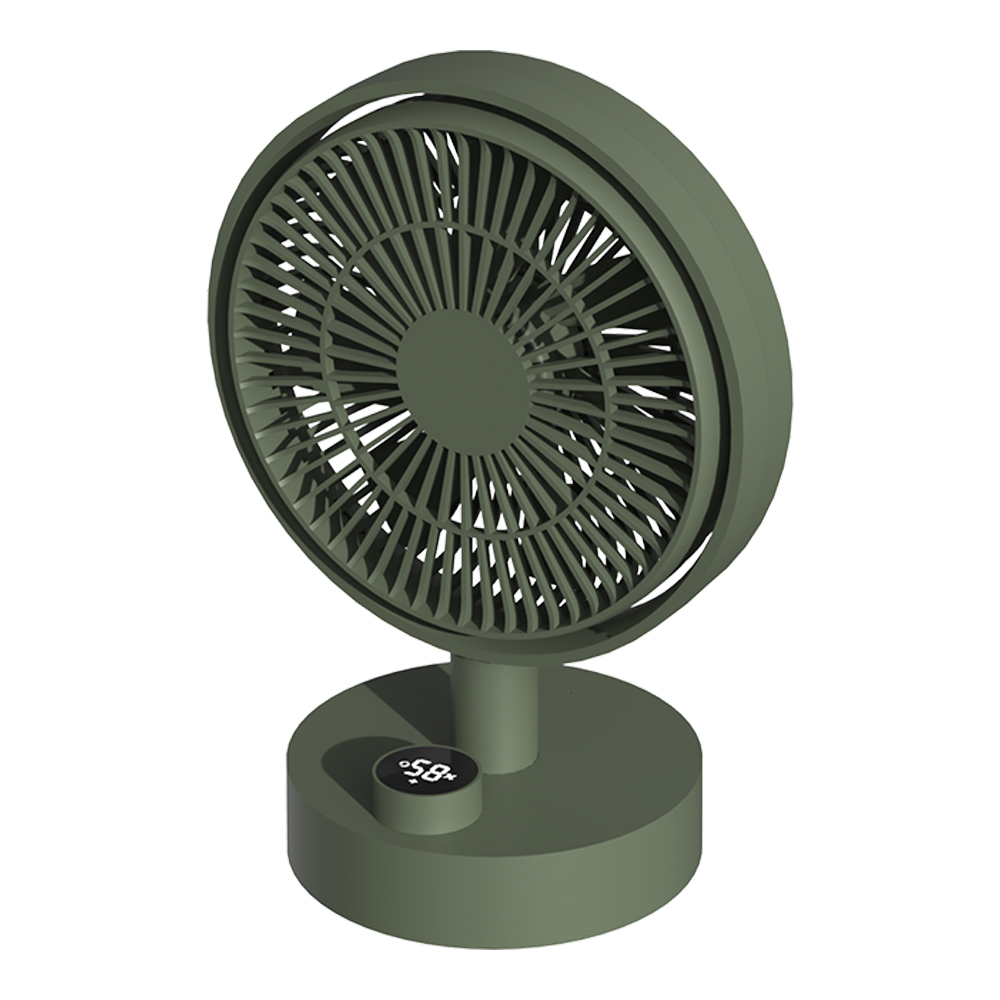 DESK FAN (พัดลมตั้งโต๊ะ) SOTHING DESKTOP FAN PLUME - GREEN (STG-6933172101630)