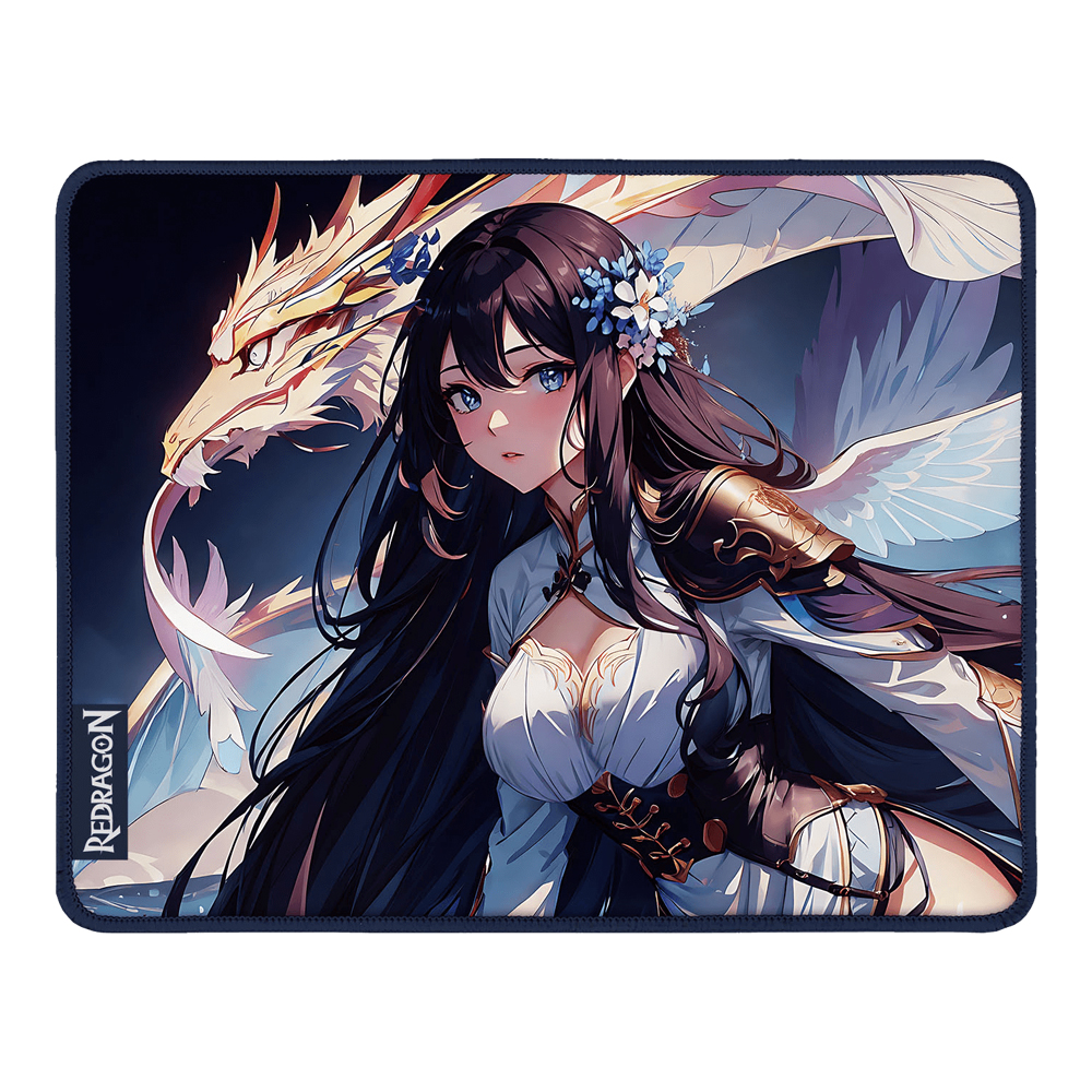 MOUSE PAD (เมาส์แพด) REDRAGON P046 ANIME BLUE SMALL SIZE