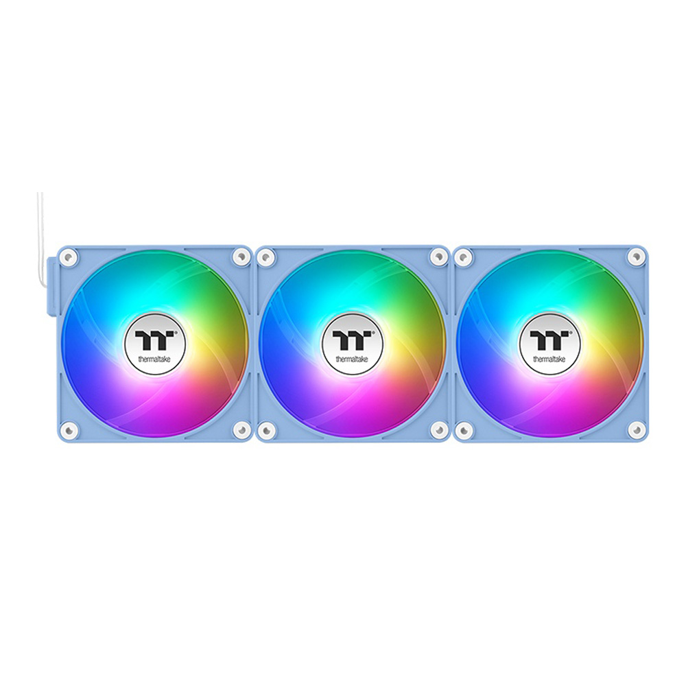 CASE FAN (พัดลมเคส) THERMALTAKE CT120 EX REVERSE ARGB SYNC - HYDRANGEA BLUE (3-FAN PACK)