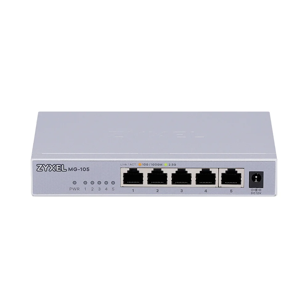 SWITCH (สวิตซ์) ZYXEL MG105 5 PORT 2.5 GbE UNMANAGED SWITCH