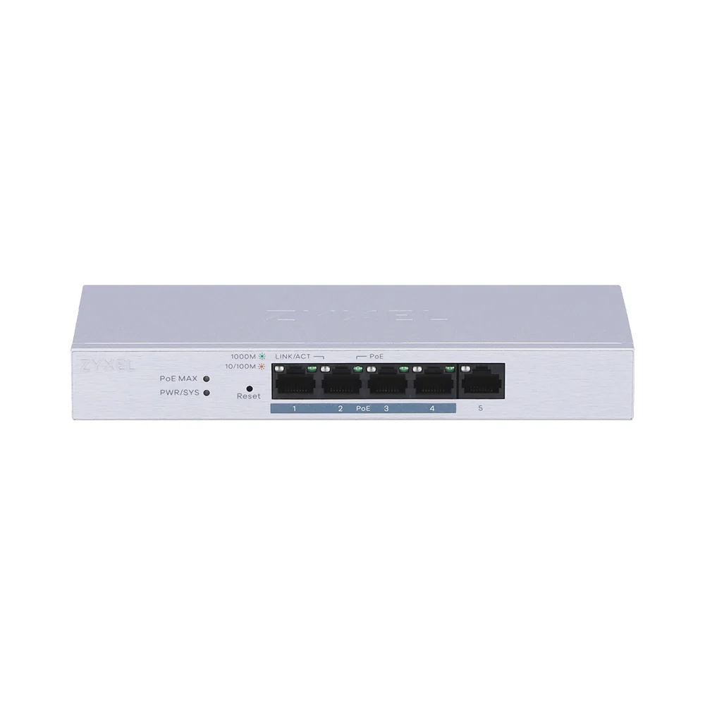 SWITCH (สวิตซ์) ZYXEL GS1200 POE SERIES 5-PORT WEB MANAGED PoE GIGABIT SWITCH