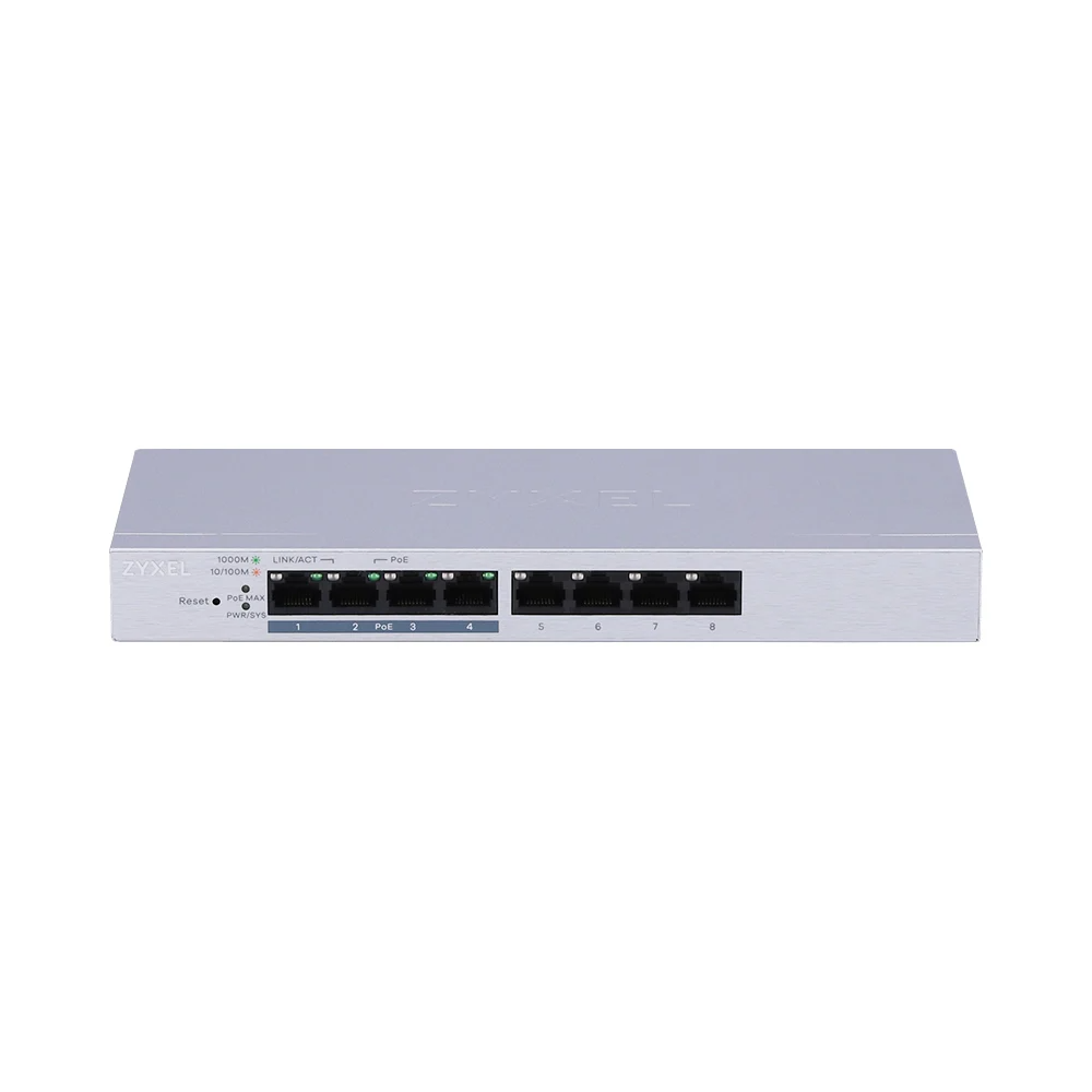 SWITCH (สวิตซ์) ZYXEL GS1200 POE SERIES 8-PORT WEB MANAGED PoE GIGABIT SWITCH
