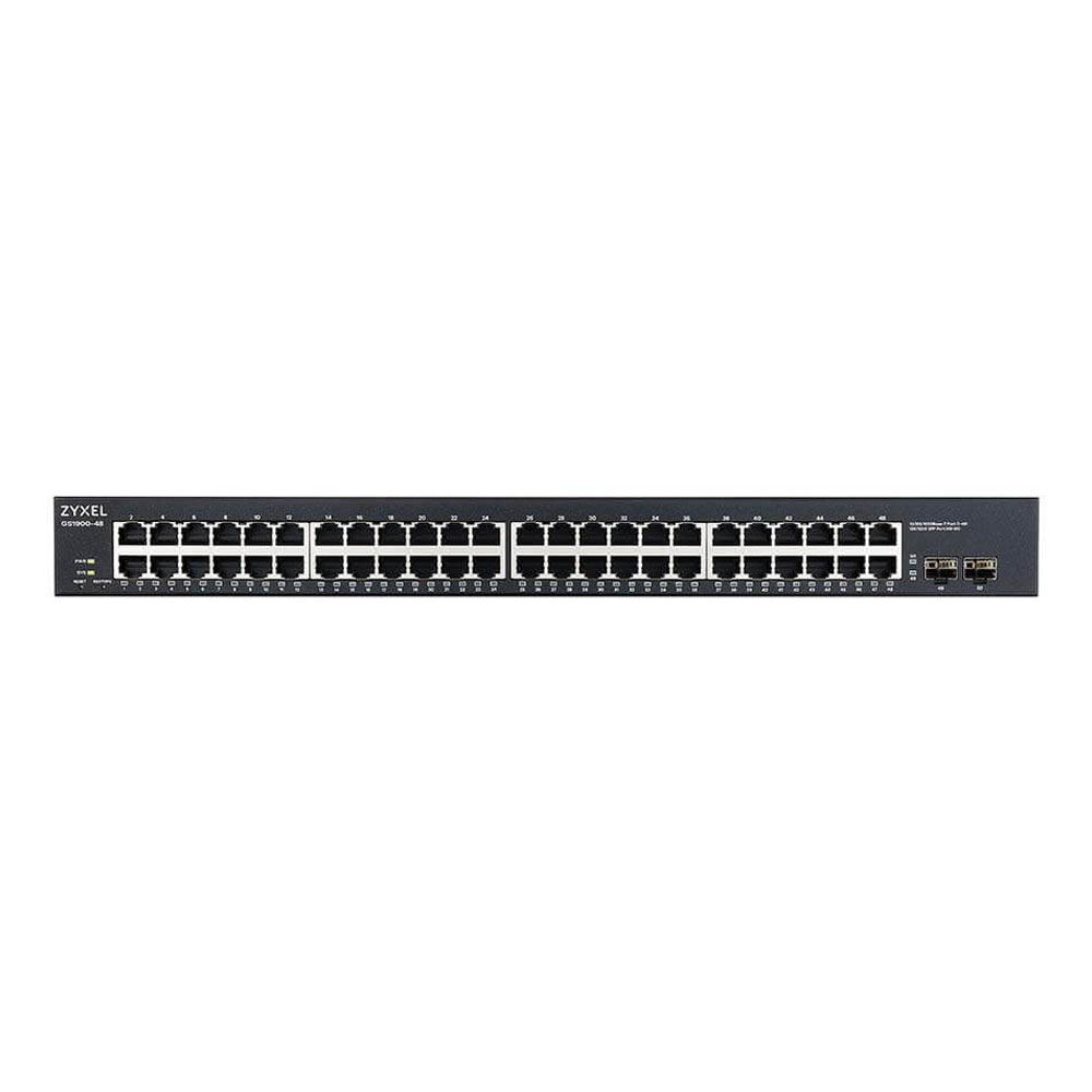 SWITCH (สวิตซ์) ZYXEL GS1900 SERIES 48-PORT GBE SMART MANAGED SWITCH WITH GbE UPLINK (GS1900-48)