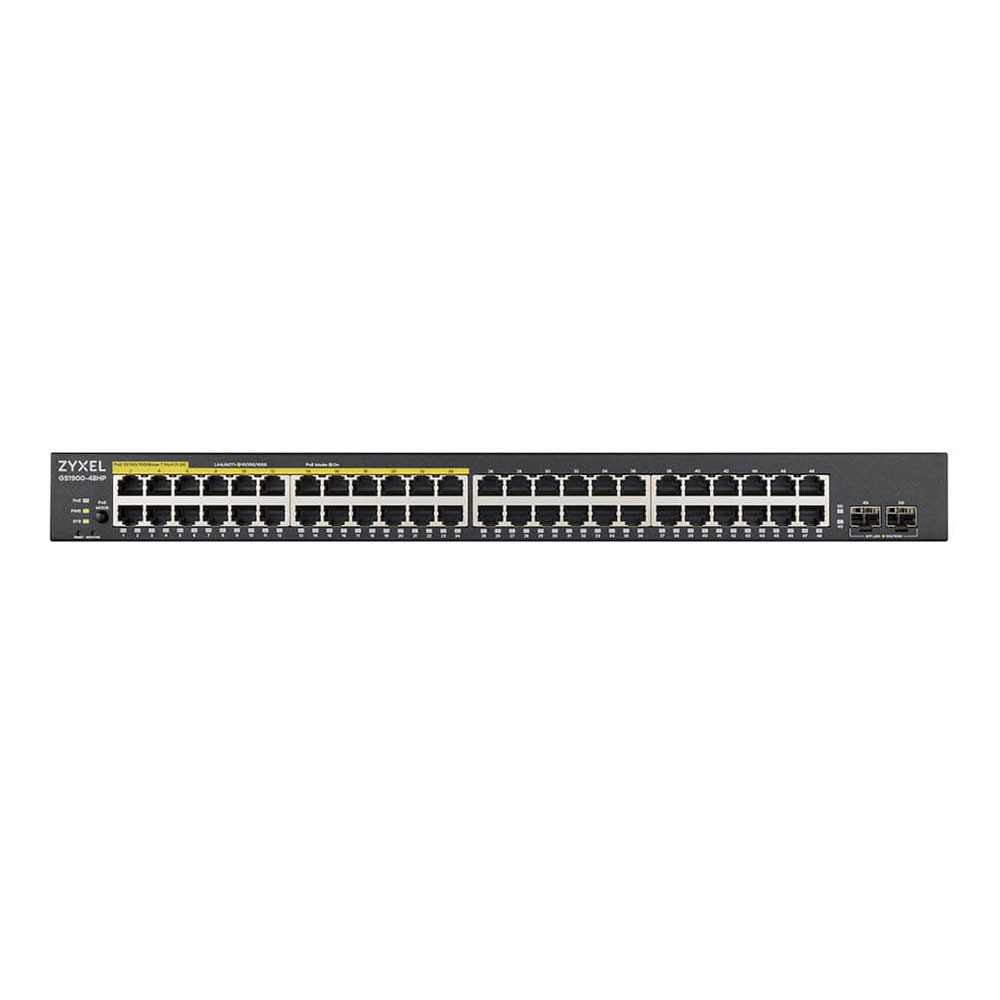SWITCH (สวิตซ์) ZYXEL GS1900 SERIES 48-PORT GBE SMART MANAGED SWITCH WITH GbE UPLINK (GS1900-48HPV2)