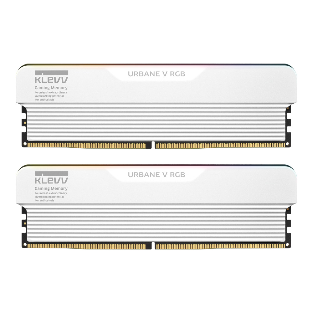 32GB (16GBx2) DDR5 6000MHz RAM (หน่วยความจำ) KLEVV URBANE V RGB AMD EXPO INTEL XMP CL28 - WHITE