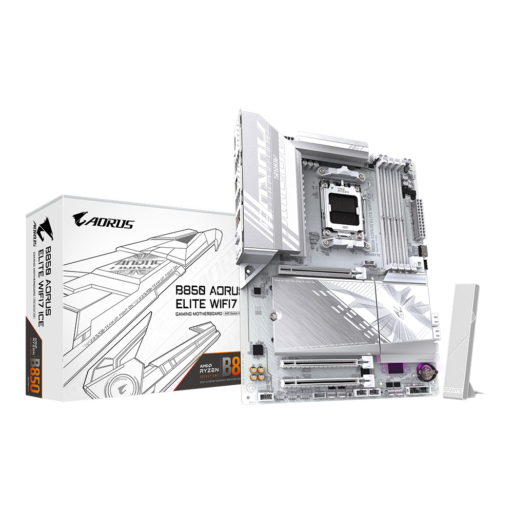 MAINBOARD (เมนบอร์ด) GIGABYTE B850 AORUS ELITE WIFI7 ICE (REV. 1.1) - AMD SOCKET AM5 DDR5 ATX