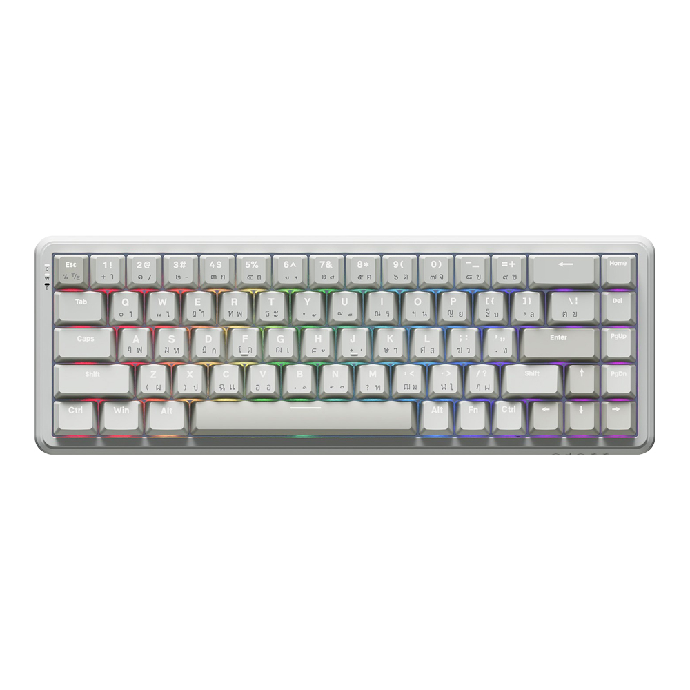WIRELESS KEYBOARD (คีย์บอร์ดไร้สาย) AJAZZ AK680 MAGNETIC GRAIN SWITCH RGB EN/TH - RETRO