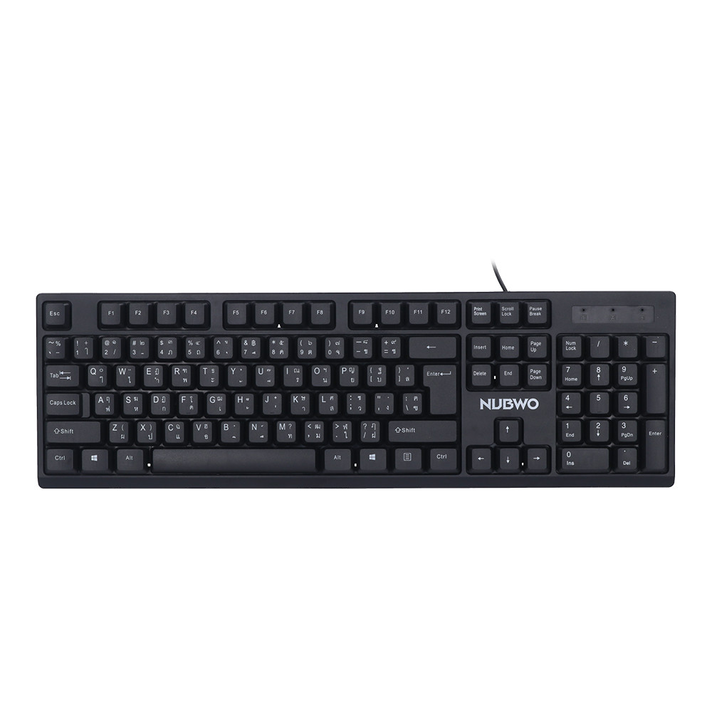 KEYBOARD (คีย์บอร์ด) NUBWO NK54 RUBBER DOME NON-BACKLIT EN/TH - BLACK
